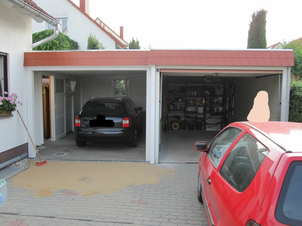 Carport Variante 2 Garagenanbau aus Holz (Vorderansicht)