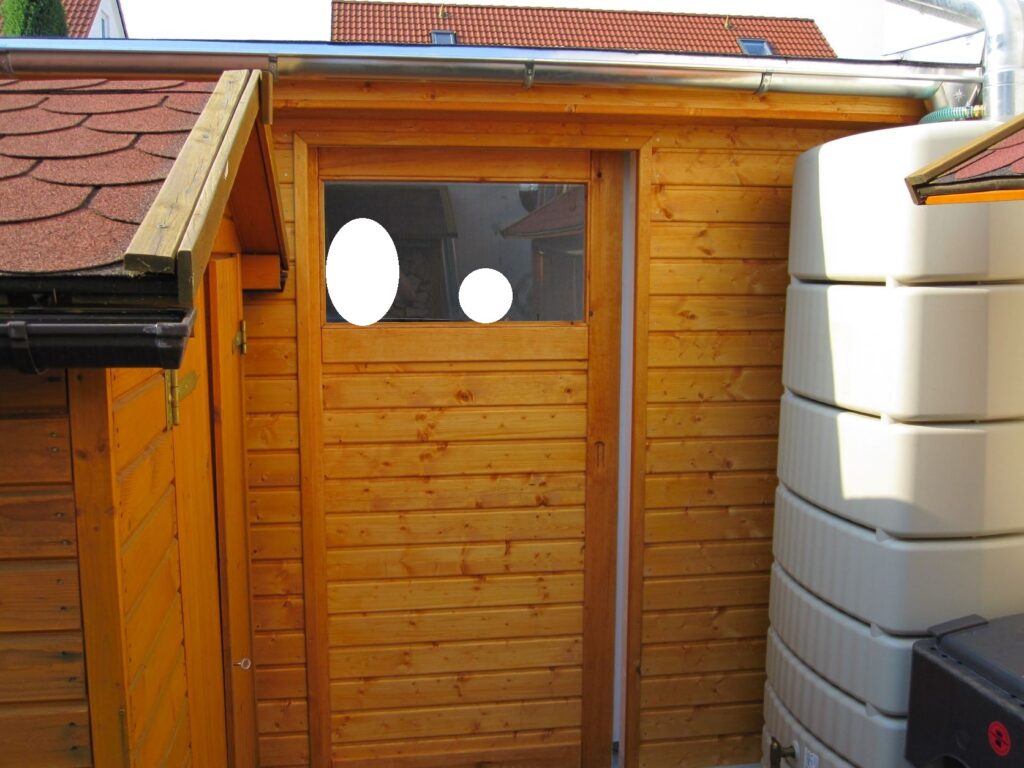 Carport Variante 2 Garagenanbau aus Holz (Rückansicht)